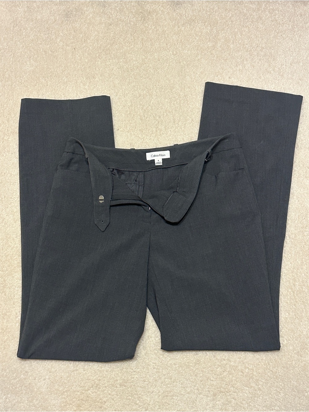 Calvin Klein Charcoal Gray Trousers